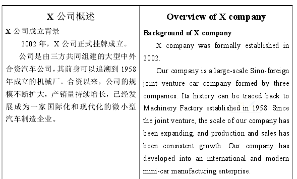 Overview of X companyBackground of X company